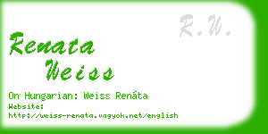 renata weiss business card