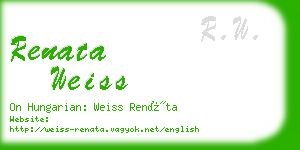 renata weiss business card